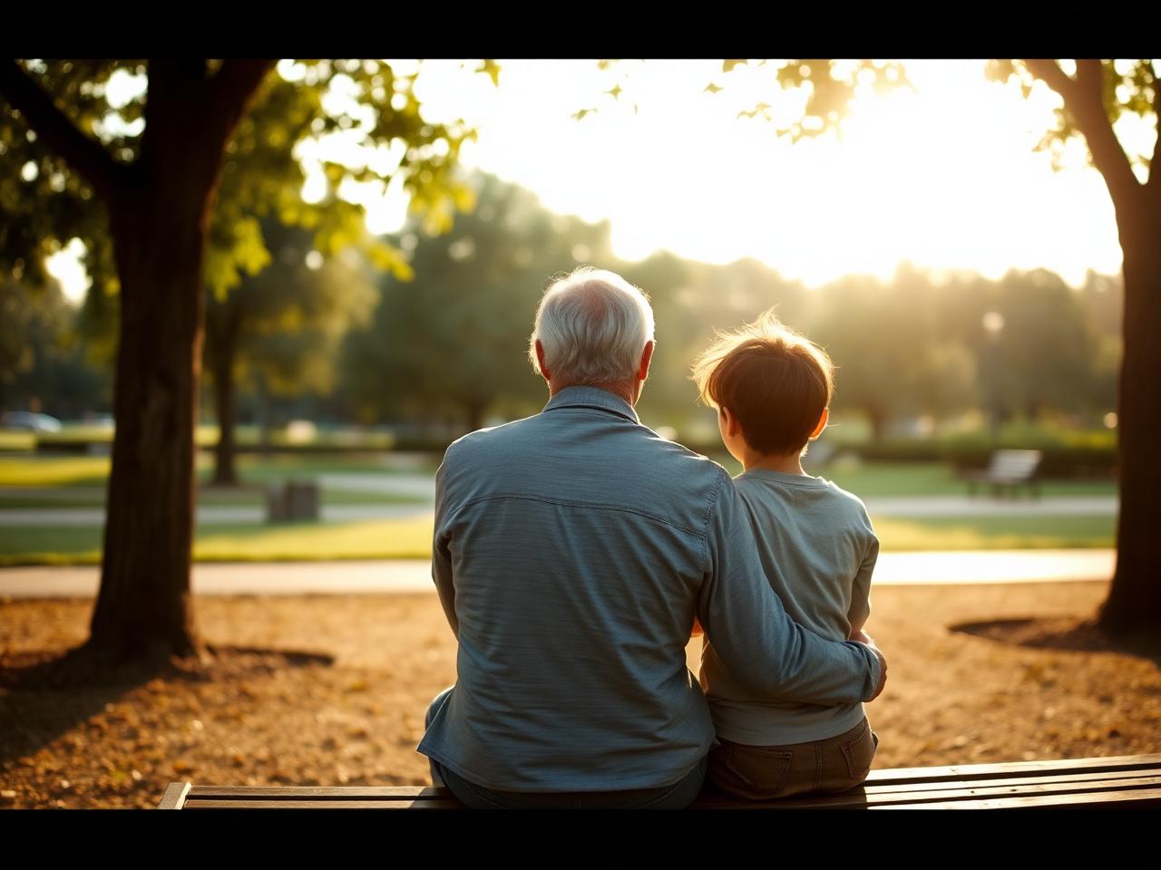 A mentor sitting with a child